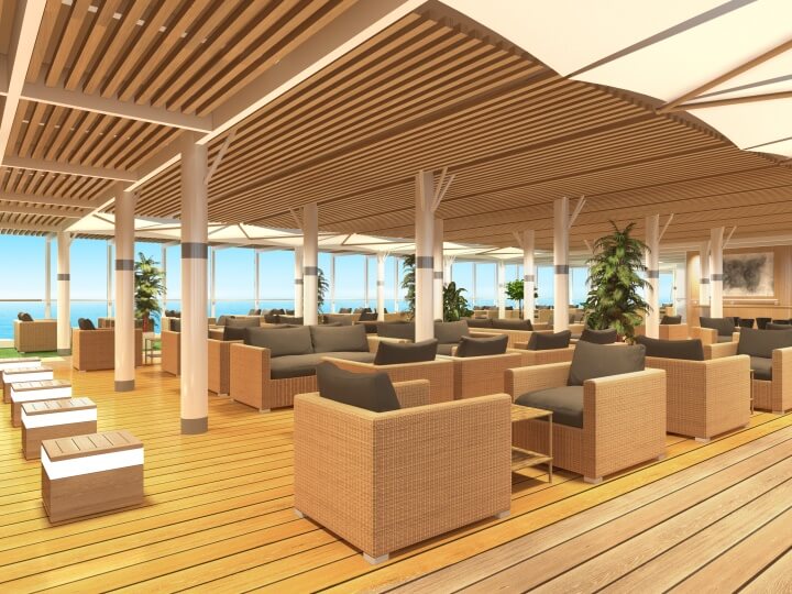 Deck 10 bar seating