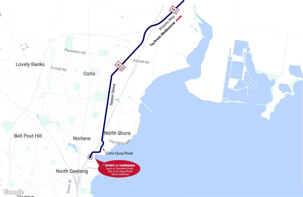 map edm geelong to melbourne